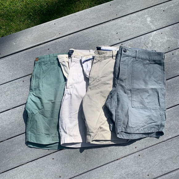 Bundle of Men's Casual Shorts - Green, White, Beige, and Gray- J Crew Lot. - Picture 1 of 6